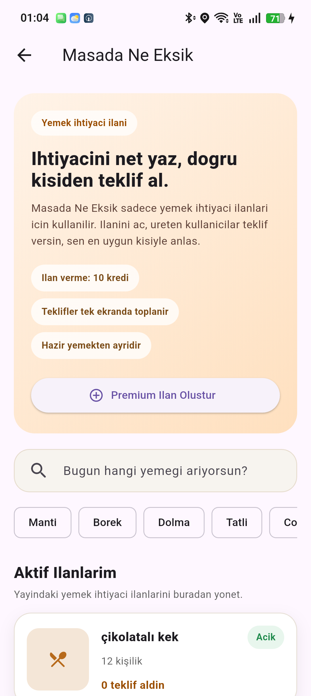 Teklifleri karşılaştır